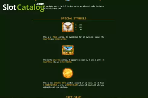 Скрин5. Eagle's Gold слот