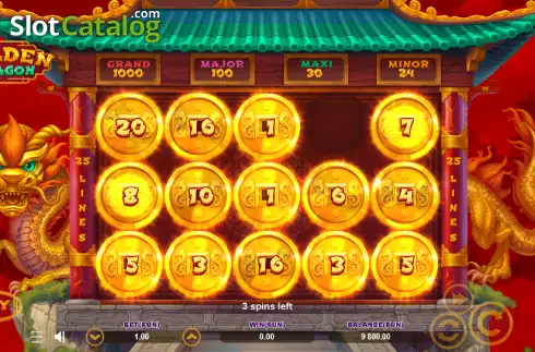 Скрин6. Golden Dragon (Zillion Games) слот