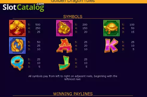 Скрин7. Golden Dragon (Zillion Games) слот