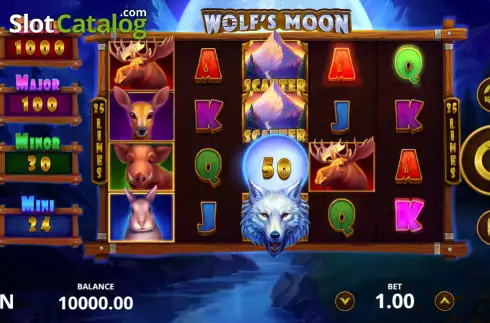 Скрин2. Wolf's Moon слот
