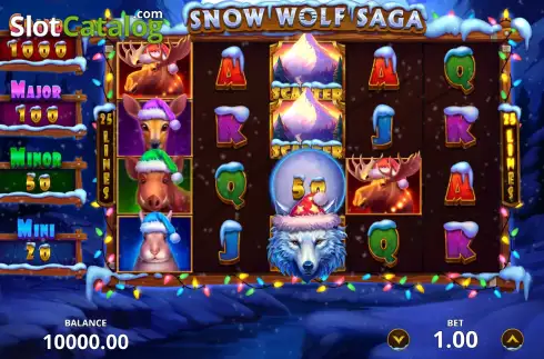 Скрин2. Snow Wolf Saga слот