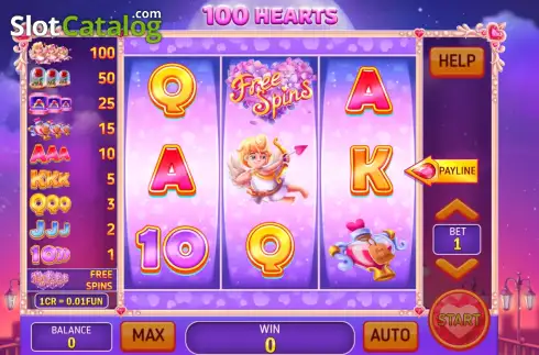 Скрин2. 100 Hearts (3x3) слот