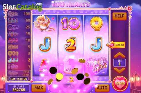 Скрин3. 100 Hearts (3x3) слот