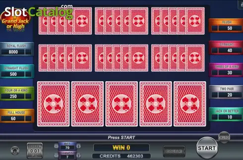 Скрин2. Poker 7 Grand Jack or High слот