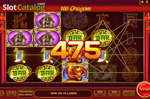 Скрин3. 100 Dragons - Open Tabs слот