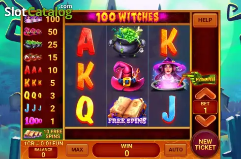 Скрин2. 100 Witches - Open Tabs (3x3) слот