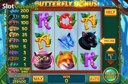 Скрин2. Butterfly Bonus - Open Tabs (3x3) слот