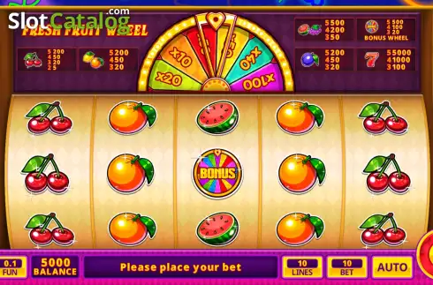 Скрин2. Fresh Fruit Wheel слот