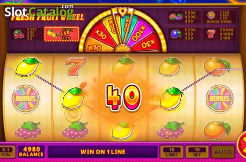 Скрин3. Fresh Fruit Wheel слот