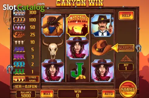 Скрин2. Canyon Win (3x3) слот