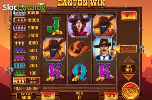 Скрин2. Canyon Win (Pull Tabs) слот