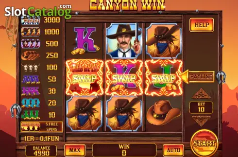 Скрин3. Canyon Win (Swap and Win) слот