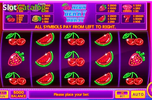 Скрин2. Neon Berry Burst слот