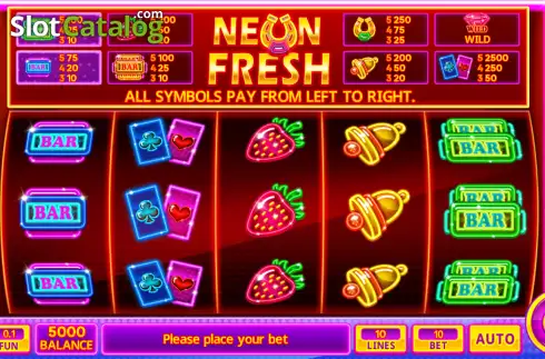Скрин2. Neon Fresh слот