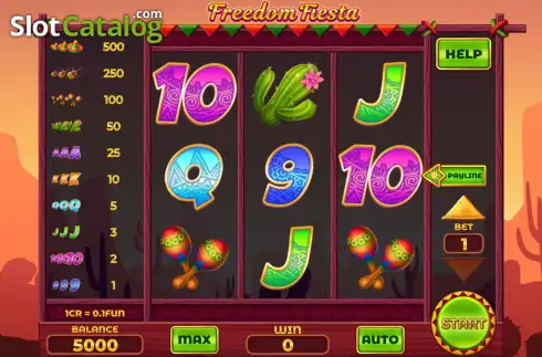 Скрин2. Freedom Fiesta (Pull Tabs) слот
