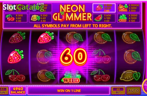 Скрин3. Neon Glimmer слот