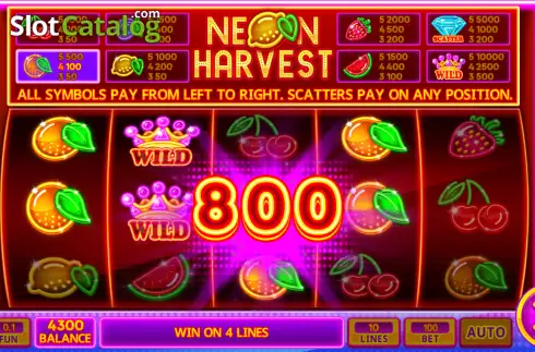 Скрин3. Neon Harvest слот