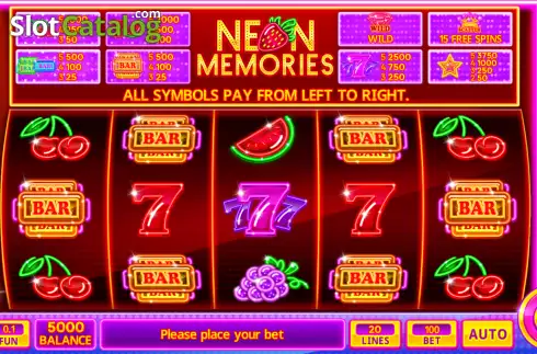 Скрин2. Neon Memories слот