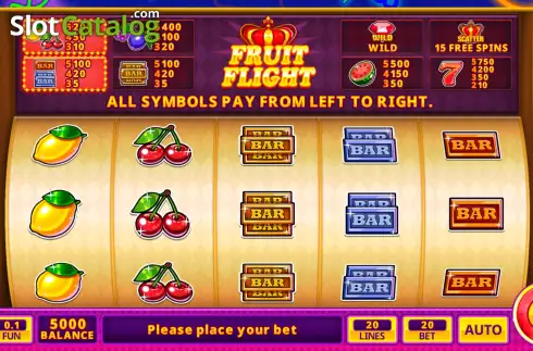 Скрин2. Fruit Flight слот
