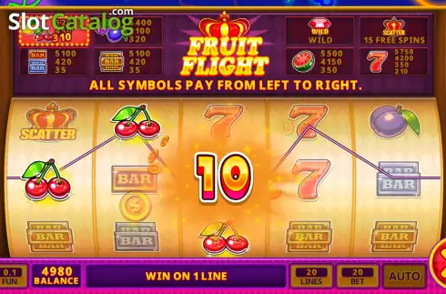 Скрин3. Fruit Flight слот