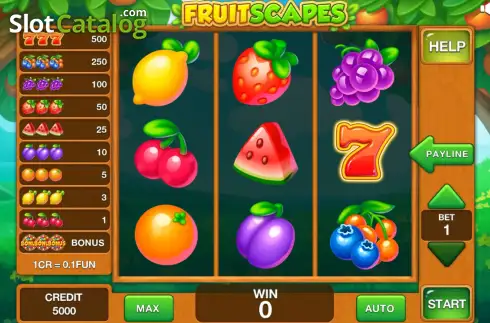 Скрин2. Fruit Scapes (3x3) слот