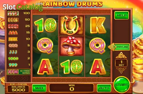 Скрин2. Rainbow Drums (Reel Respin) слот