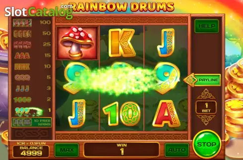 Скрин3. Rainbow Drums (Reel Respin) слот