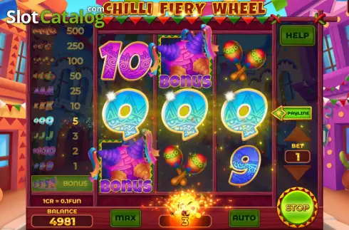 Скрин3. Chilli Fiery Wheel (3x3) слот