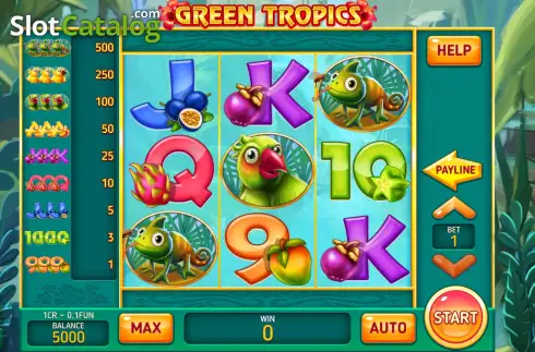 Скрин2. Green Tropics (Pull Tabs) слот