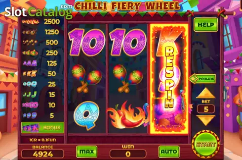 Скрин3. Chilli Fiery Wheel (Reel Respin) слот