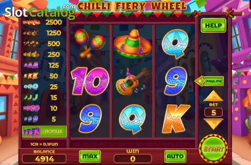 Скрин2. Chilli Fiery Wheel (Reel Respin) слот