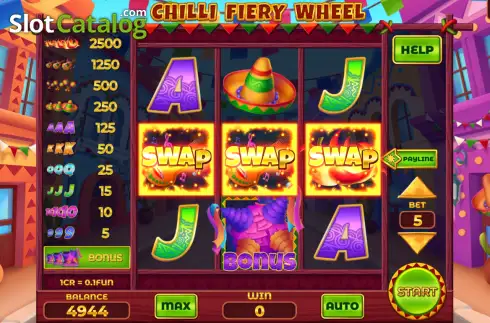Скрин3. Chilli Fiery Wheel (Swap and Win) слот