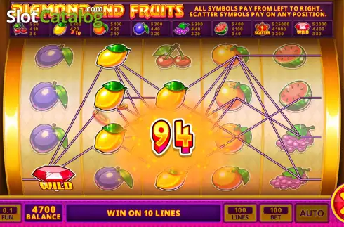 Скрин3. Diamond and Fruits слот