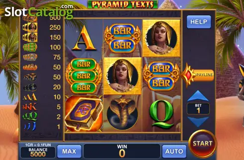 Скрин2. Pyramid Texts (Pull Tabs) слот