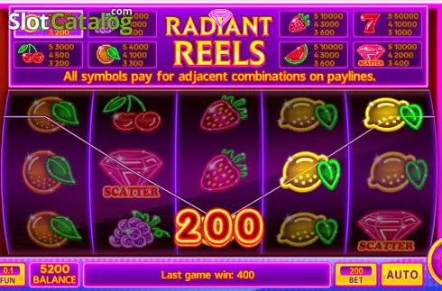 Скрин3. Radiant Reels слот