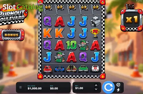Скрин2. Burnout Boulevard слот