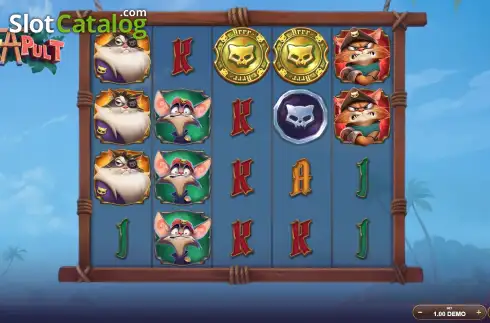 Скрин2. Cat-a-Pult Pirrrates слот