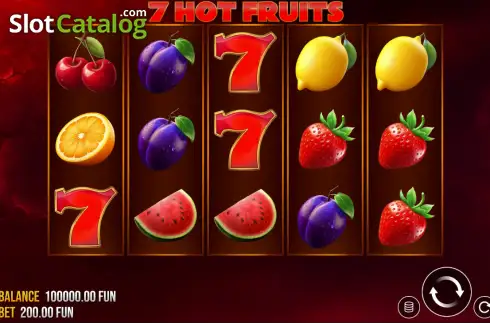 Скрин2. 7 Hot Fruits - 5 Lines слот