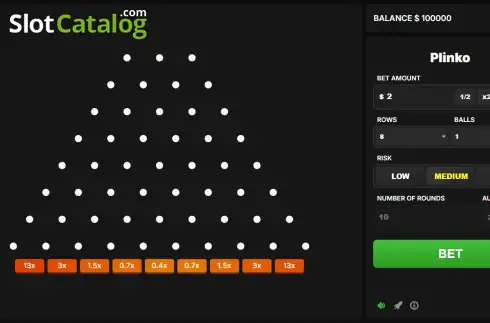 Скрин2. Plinko (Astriona Games) слот