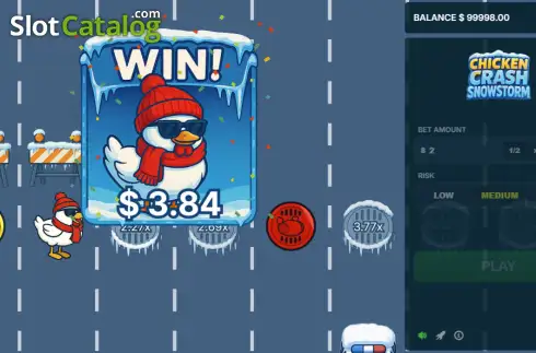 Скрин3. Chikcen Crash Snowstorm слот