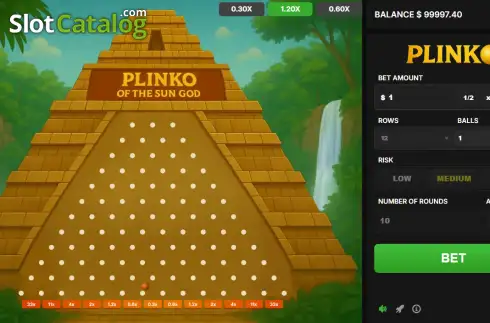 Скрин3. Plinko of the Sun God слот