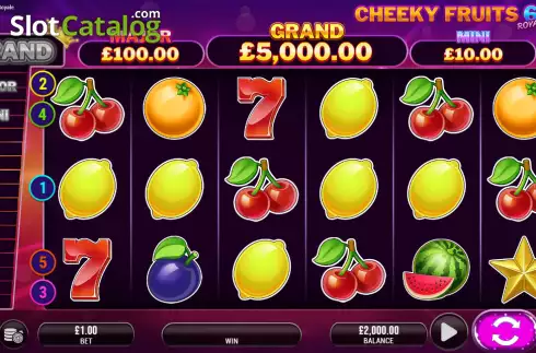 Скрин2. Cheeky Fruits 6 Royale слот