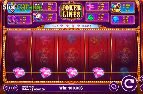Скрин3. Joker Lines слот
