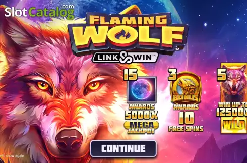 Скрин2. Flaming Wolf Link&Win слот