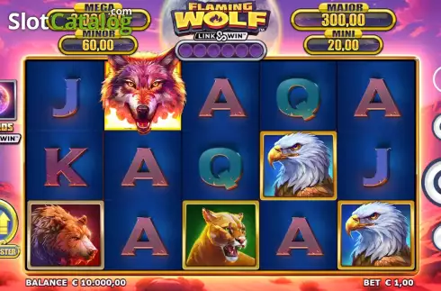 Скрин3. Flaming Wolf Link&Win слот