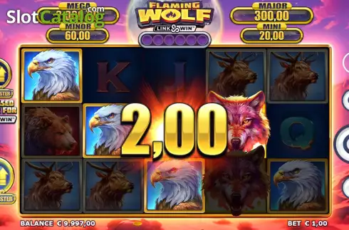 Скрин4. Flaming Wolf Link&Win слот