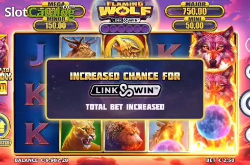 Скрин5. Flaming Wolf Link&Win слот