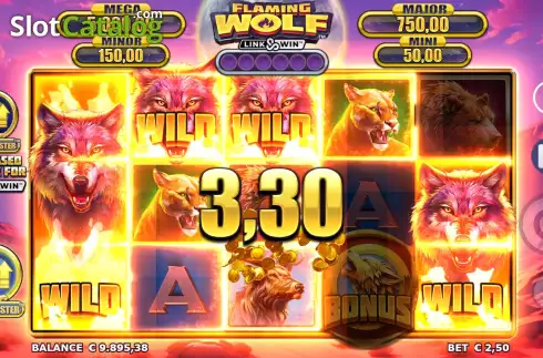 Скрин6. Flaming Wolf Link&Win слот