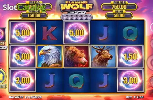 Скрин8. Flaming Wolf Link&Win слот