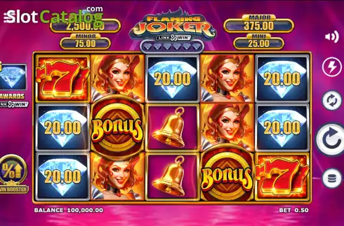 Скрин2. Flaming Joker Link & Win слот